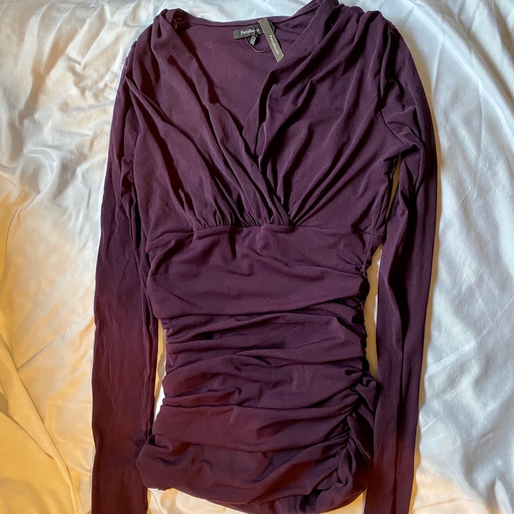 Patty boutik purple ruched top